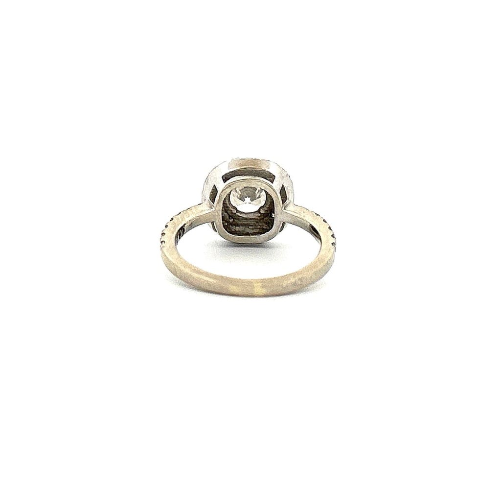 14K White Gold 1.0 ctw Diamond Ring Sz 3.5 5