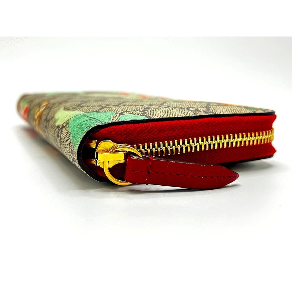 Gucci Supreme Continental Zip Around Wallet Red 5