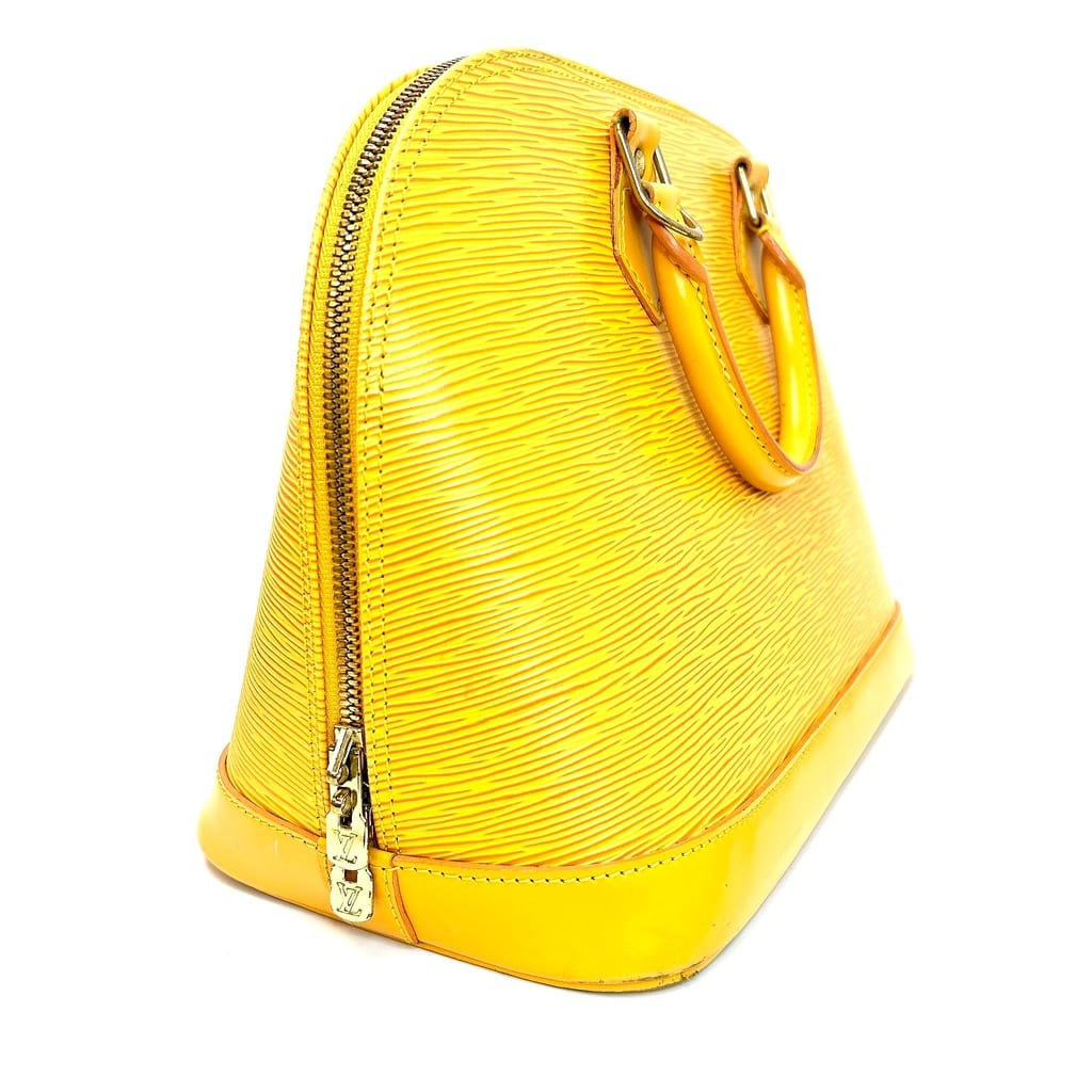 Louis Vuitton Alma PM Mimosa Yellow Epi Leather Handbag 5