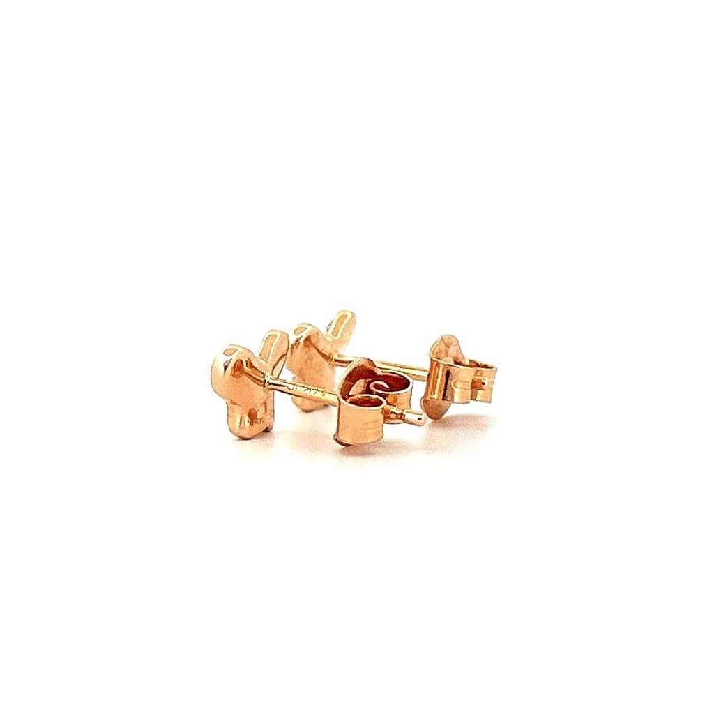 14K Rose Gold 0.18 ctw Diamond Butterfly Stud Earrings 4