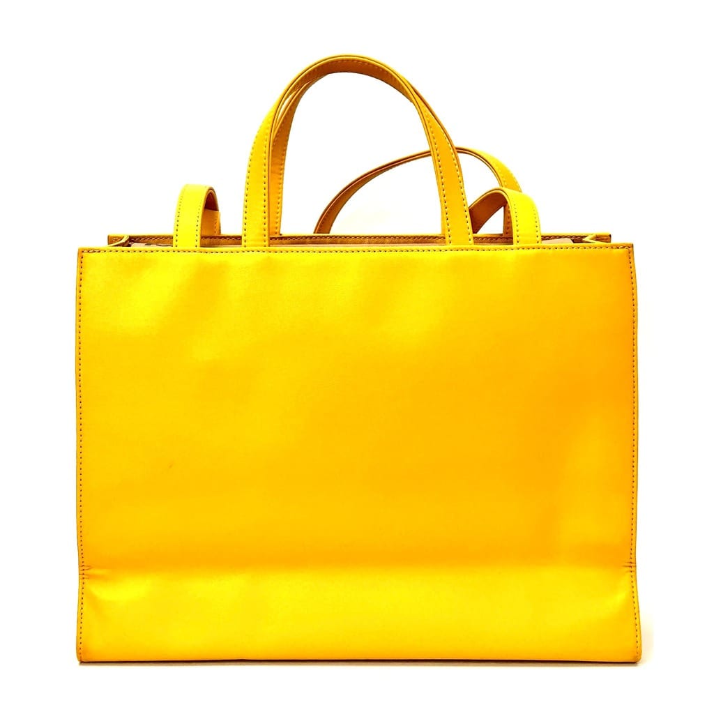 Telfar Medium Vegan Leather Yellow Bag 5