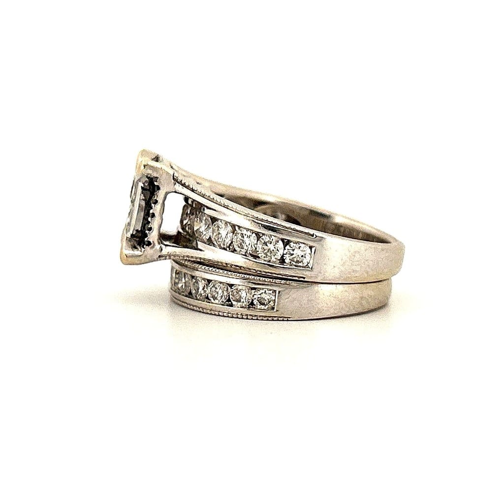 14K White Gold 2.50 ctw Diamond Wedding Set 6