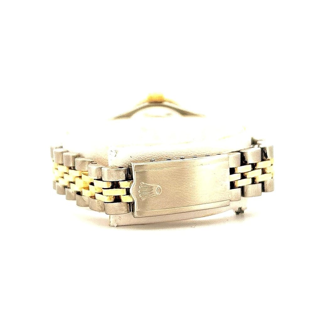 Vintage Rolex Ladies Datejust Ref 6517 Champagne T/T with Diamond Bezel 6