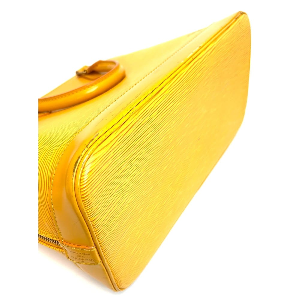 Louis Vuitton Alma PM Mimosa Yellow Epi Leather Handbag 6