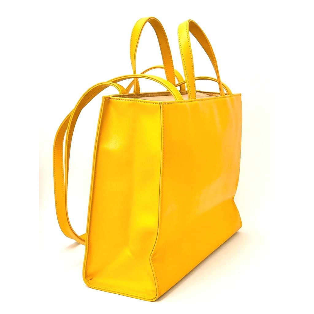 Telfar Medium Vegan Leather Yellow Bag 6