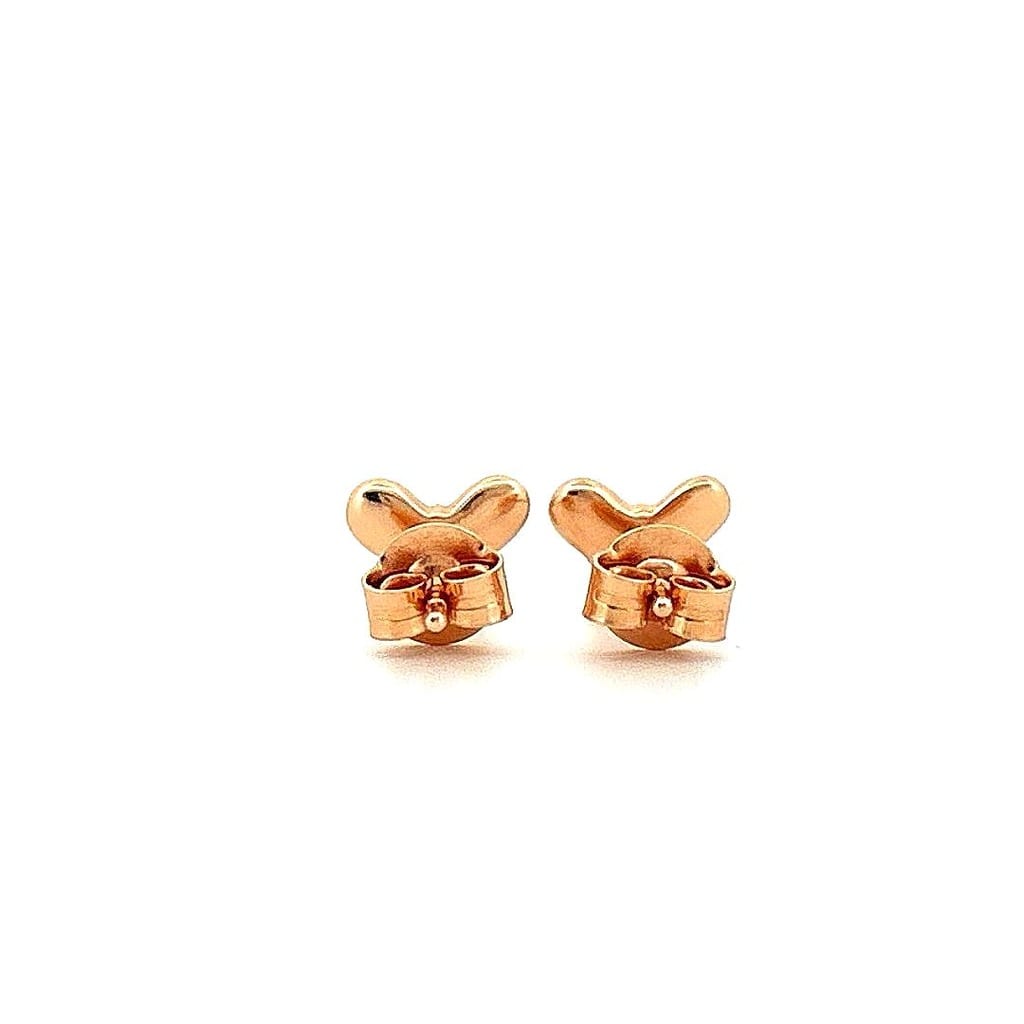 14K Rose Gold 0.18 ctw Diamond Butterfly Stud Earrings 5