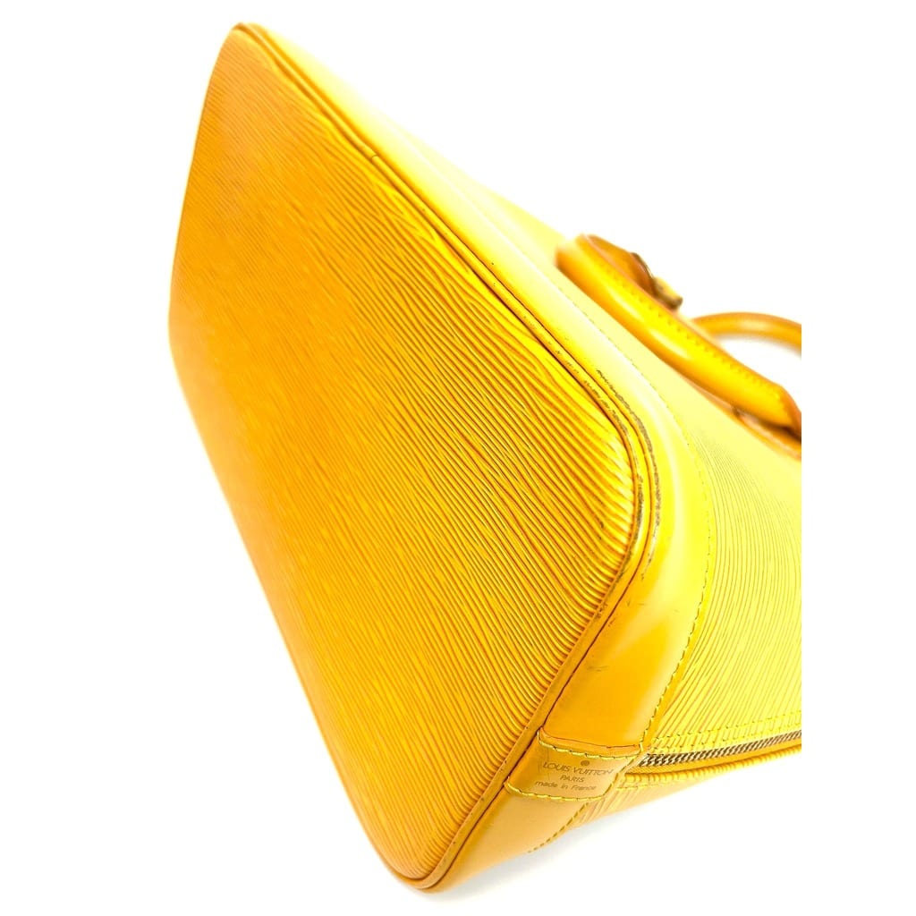 Louis Vuitton Alma PM Mimosa Yellow Epi Leather Handbag 7