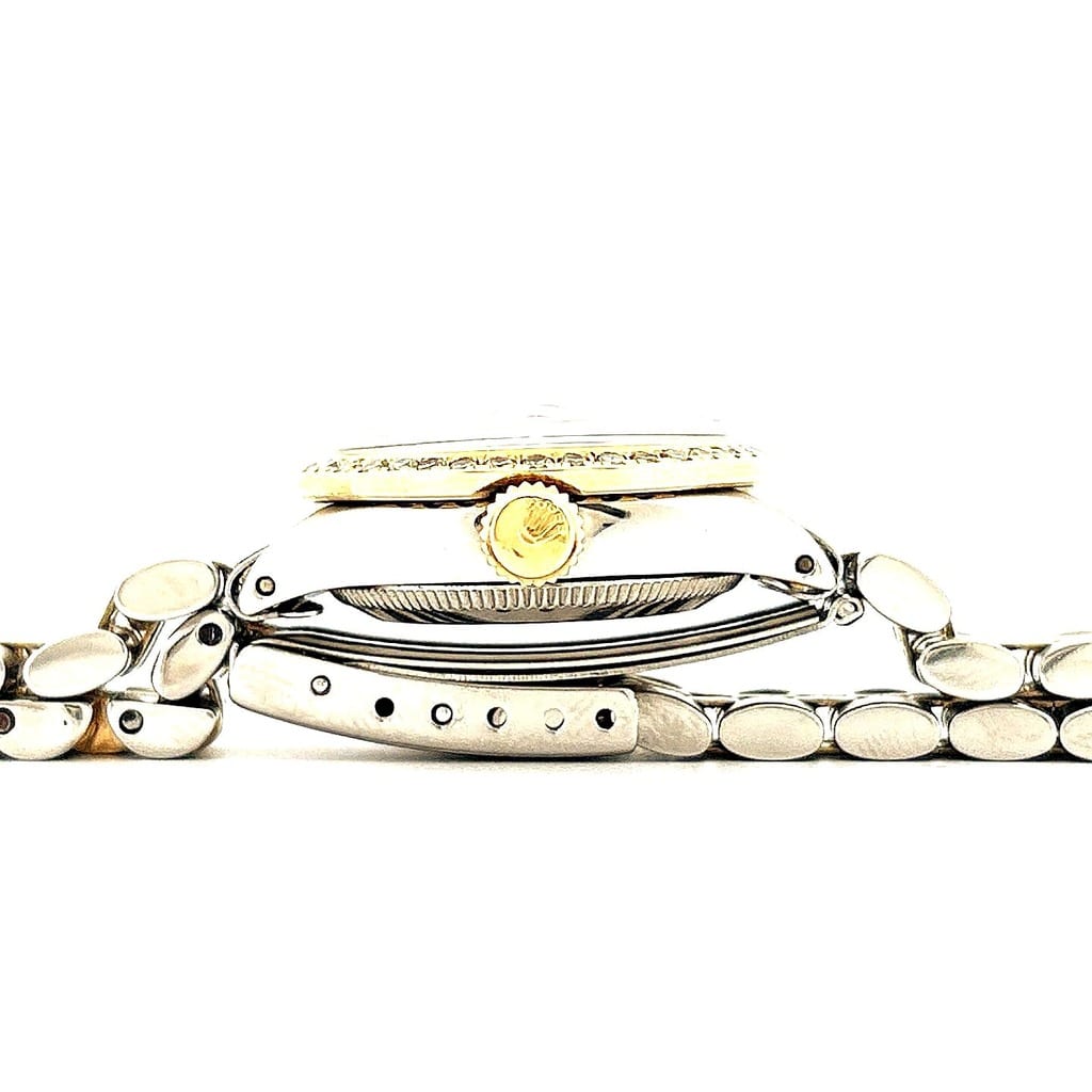 Vintage Rolex Ladies Datejust Ref 6517 Champagne T/T with Diamond Bezel 7