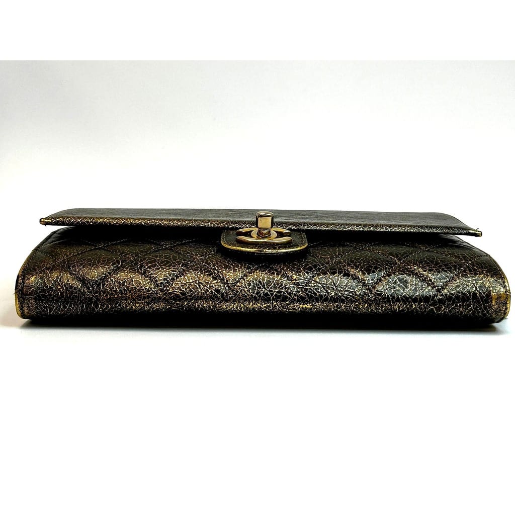 Chanel Quilted Zip Away Chain Clutch 7