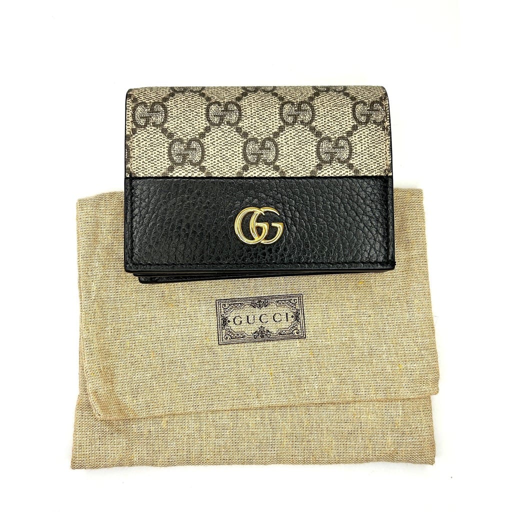 Gucci Bi-Color GG Marmont Card Case Wallet 8