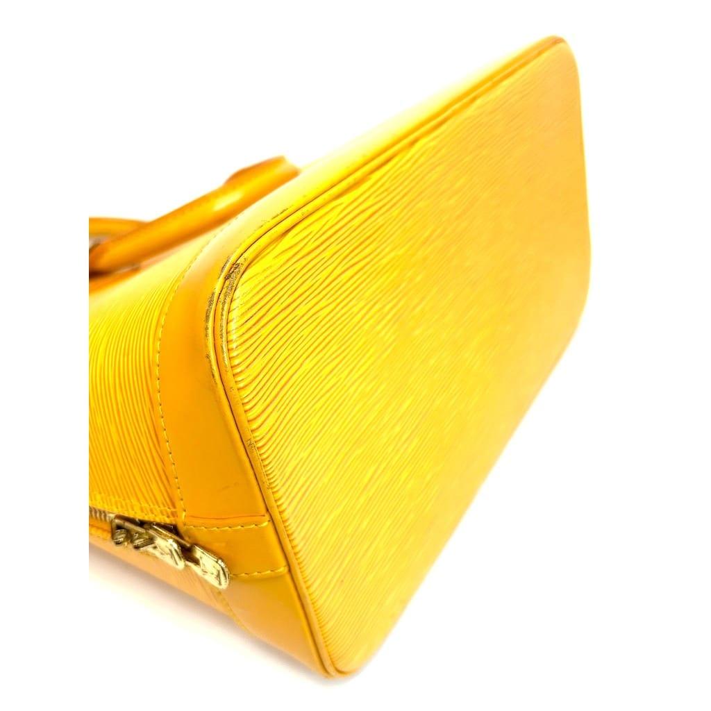 Louis Vuitton Alma PM Mimosa Yellow Epi Leather Handbag 8