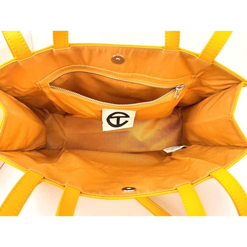 Telfar Medium Vegan Leather Yellow Bag 8