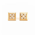 14K Yellow Gold 0.33 ctw Square Diamond Earrings 1