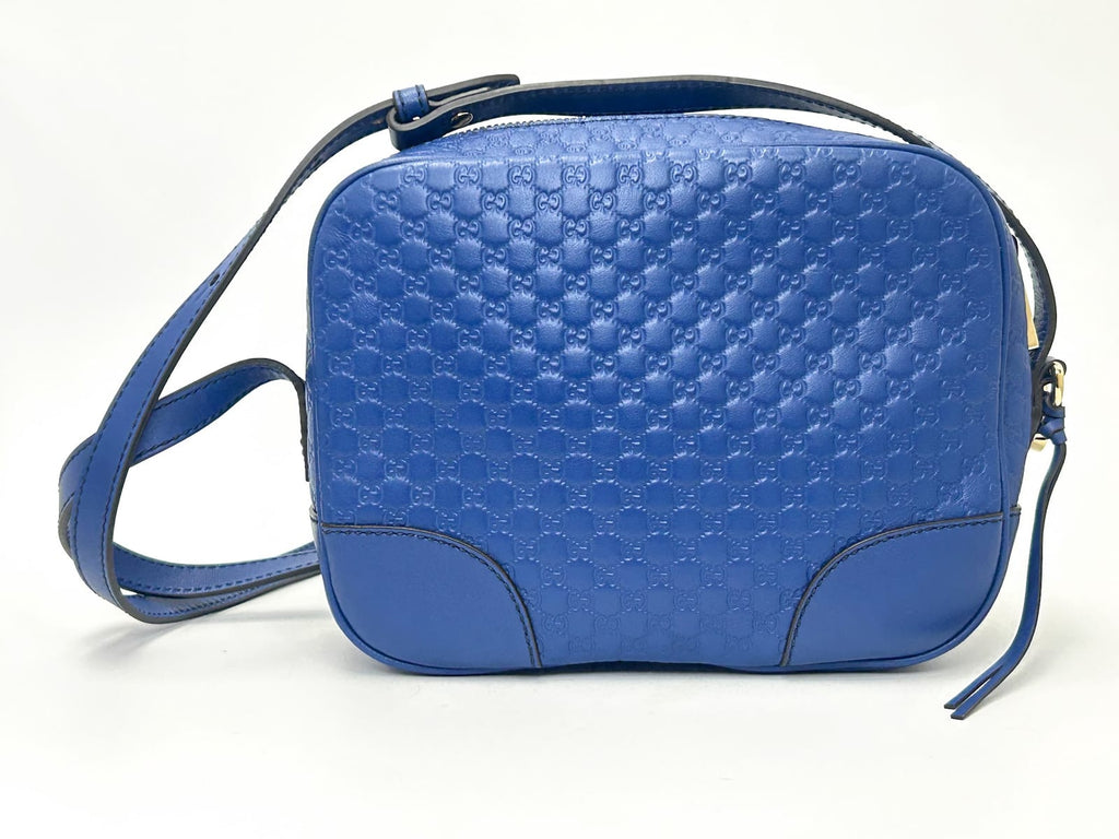 Gucci Microguccissima Bree Mini Crossbody Camera Bag Blue 5
