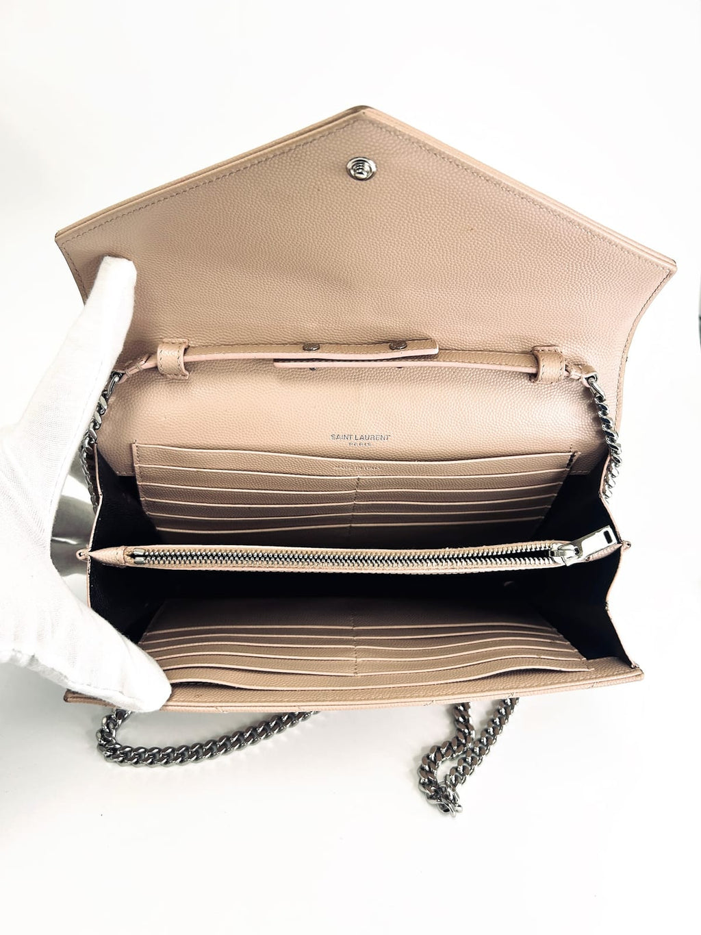 YSL Cassandre Wallet-On-Chain in Pink 6