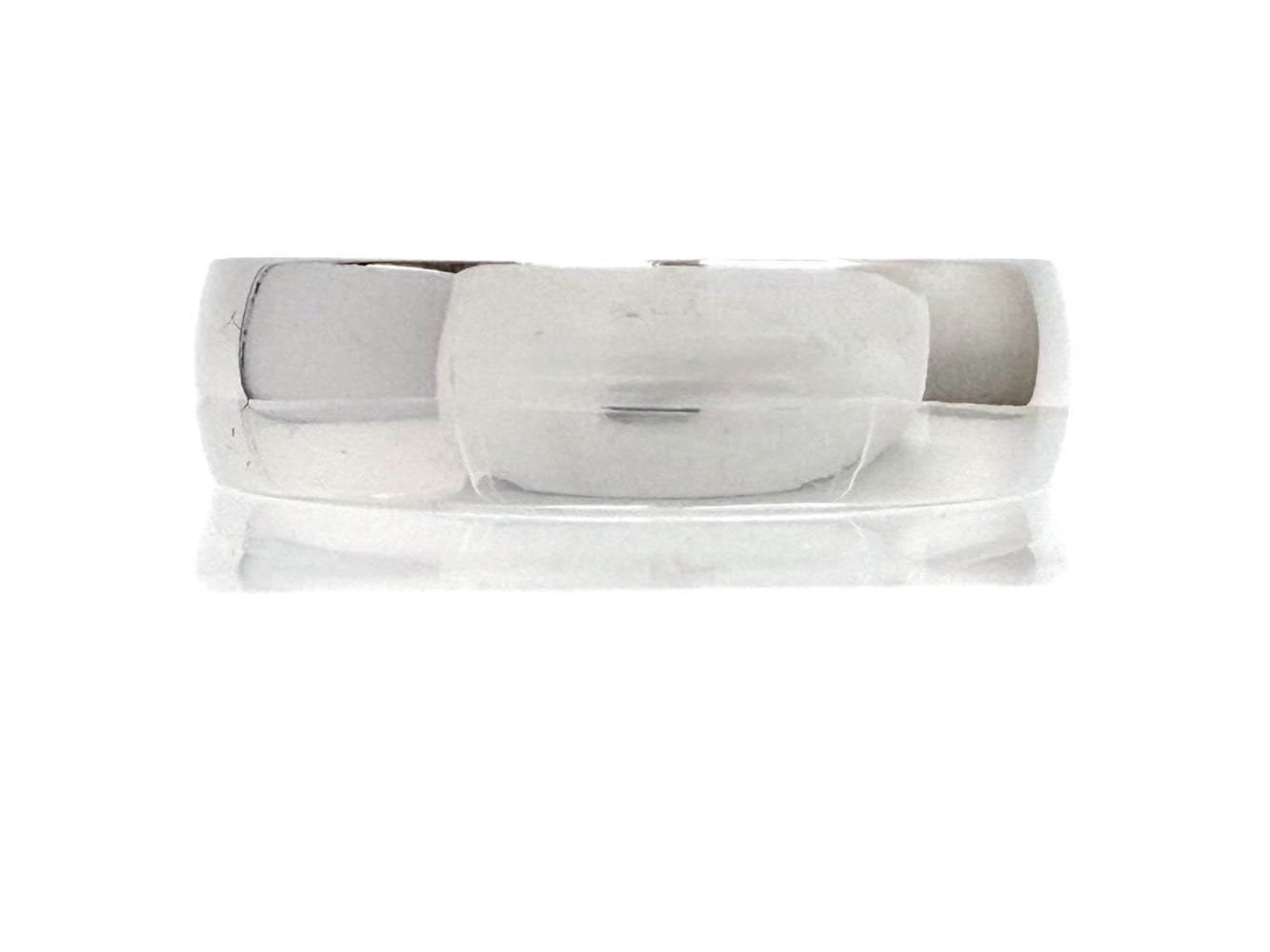 14K White Gold Men's Wedding Band – Size 9.5 4
