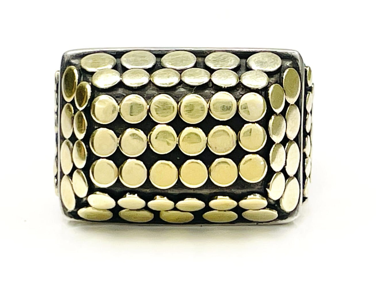 John Hardy Sterling Silver & Gold Ring 7