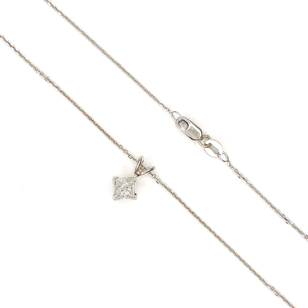 14K White Gold Diamond Necklace 5