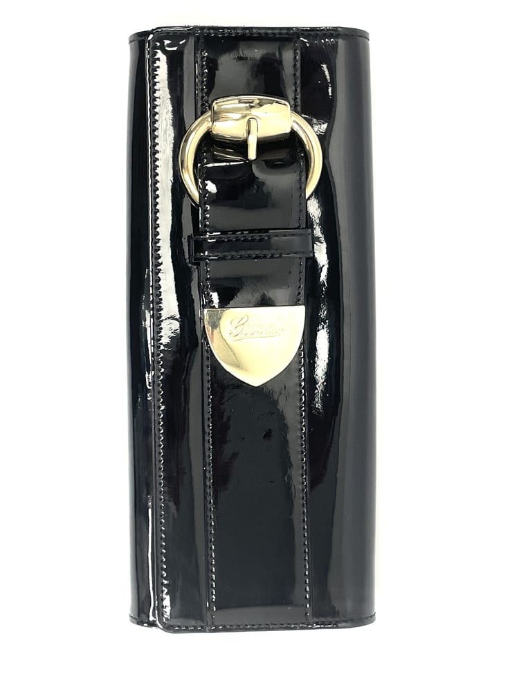 Gucci Patent Leather Buckle Clutch 2