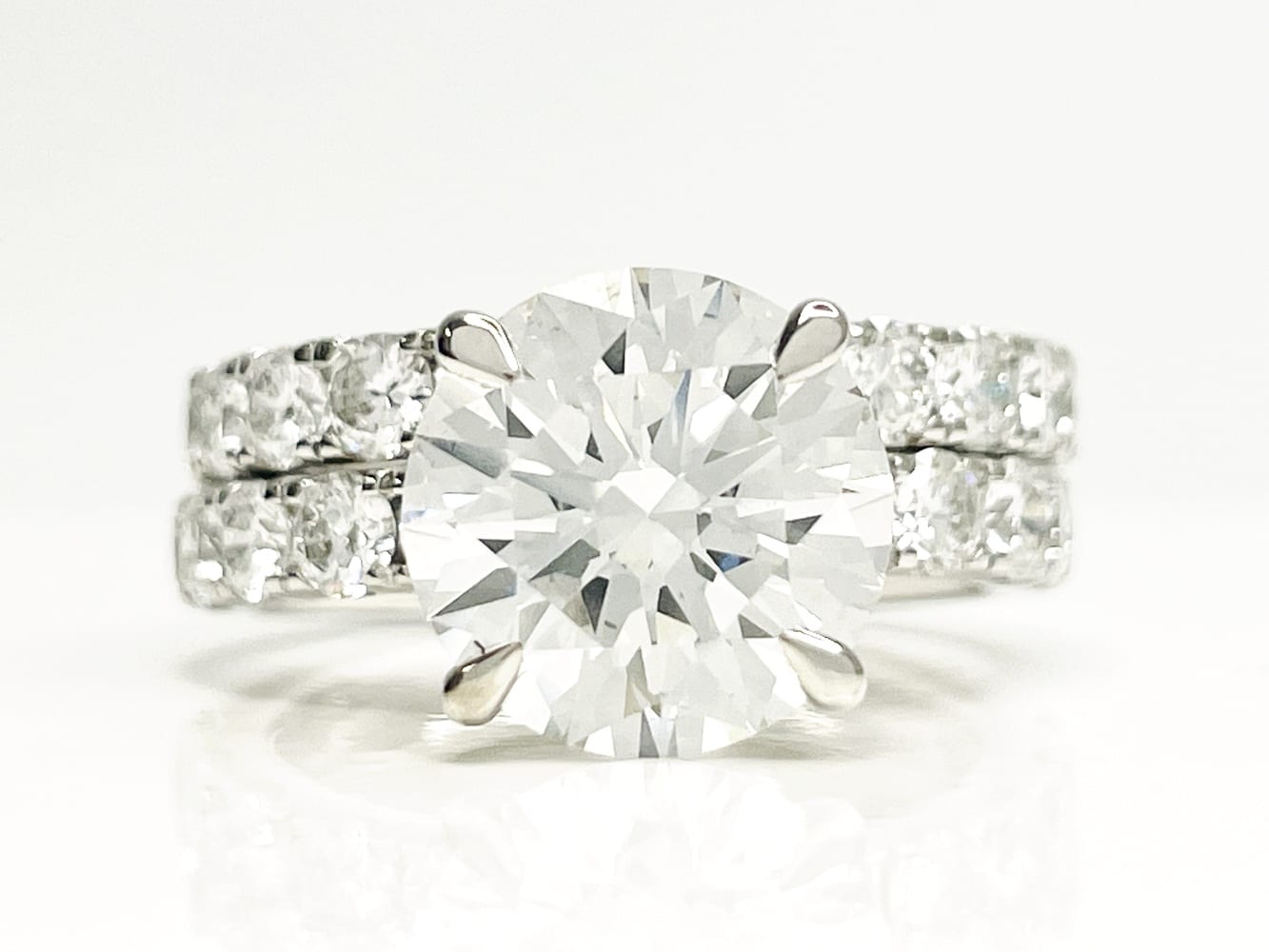 14K White Gold Diamond Wedding Set 1