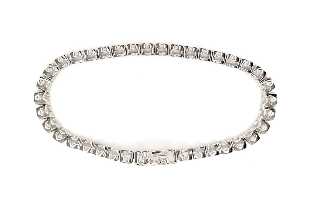 18K White Gold Diamond Tennis Bracelet 4