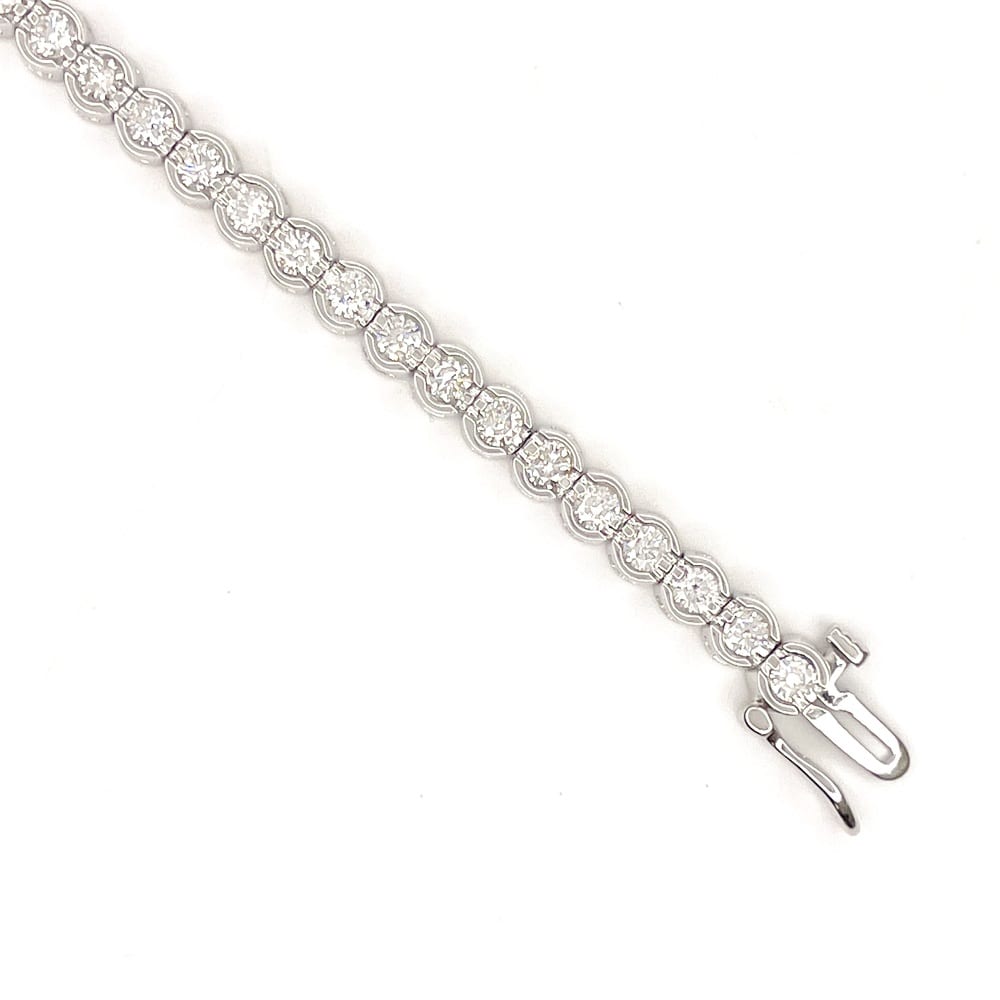 18K White Gold Diamond Tennis Bracelet 6