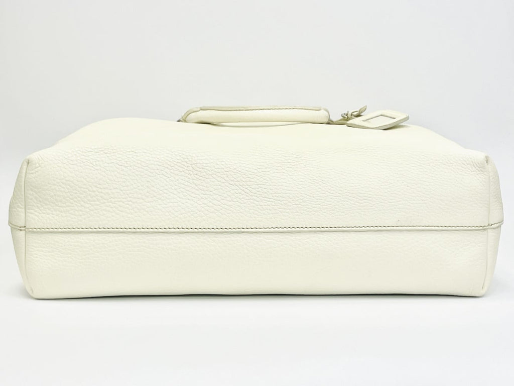 Prada Vitello Daino White Leather Bag 7