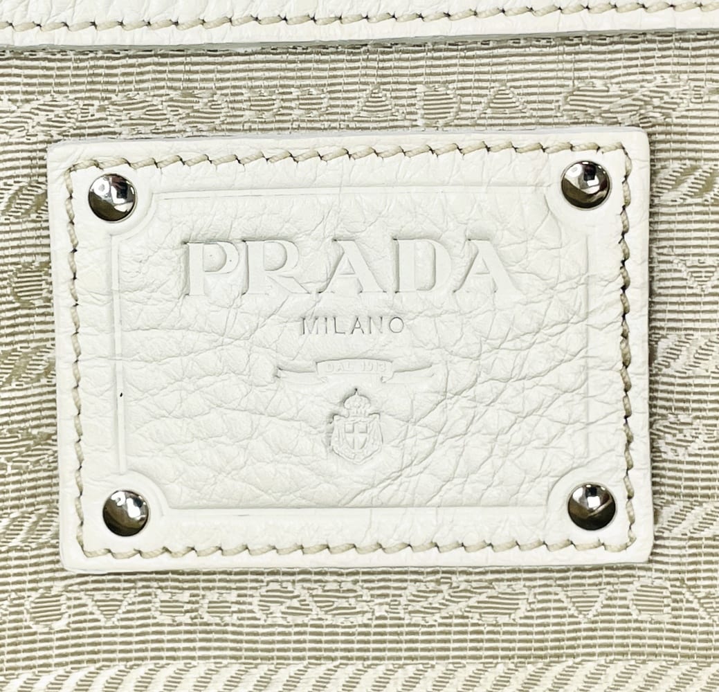 Prada Vitello Daino White Leather Bag 9