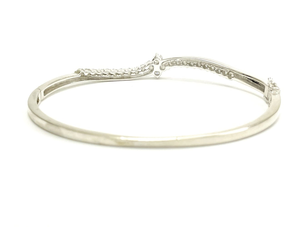 18K White Gold Diamond Bangle 1.40 CTW 4