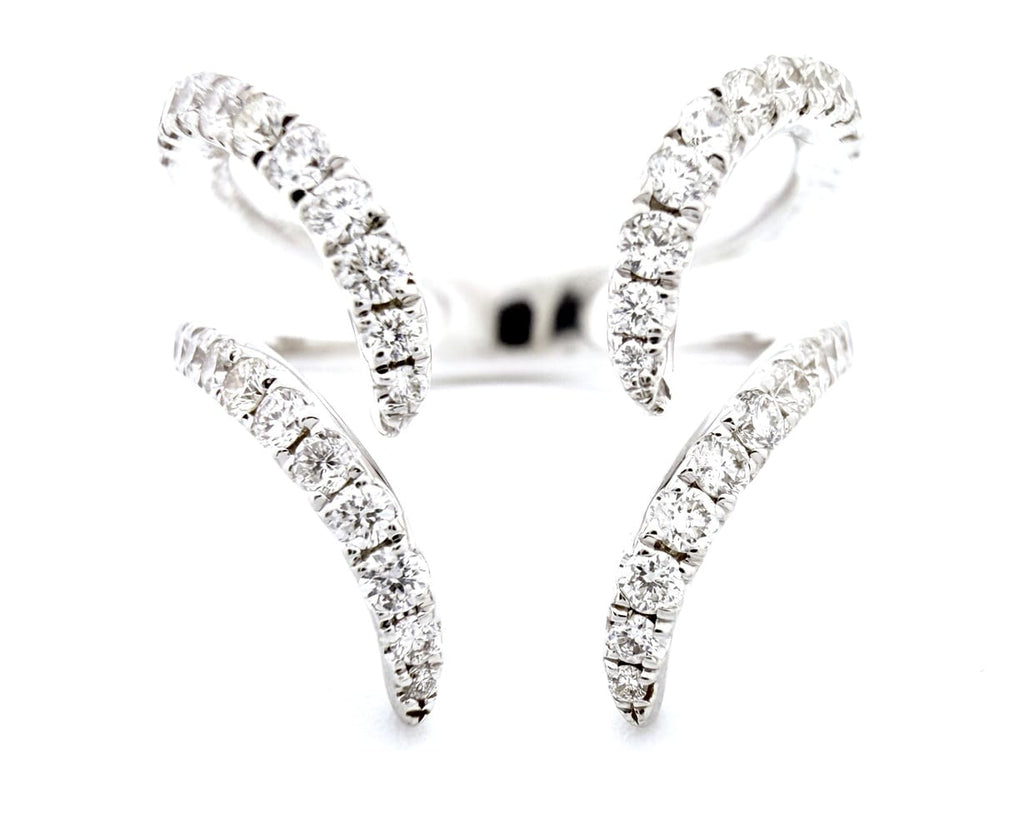 14K White Gold Diamond Ring 0.66 CTW 7